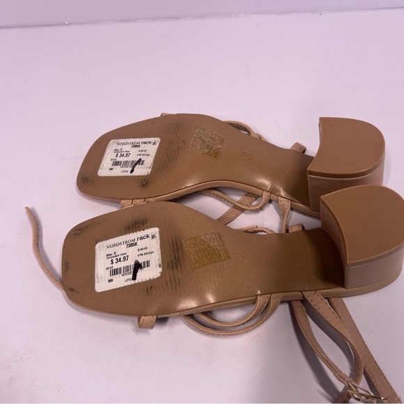 Berness Women's Tan Strappy Heels Size 6 - Picture 7 of 7